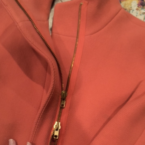 Coral J Crew Stadium Cloth Wool Coat Nello Gori - Picture 3 of 6